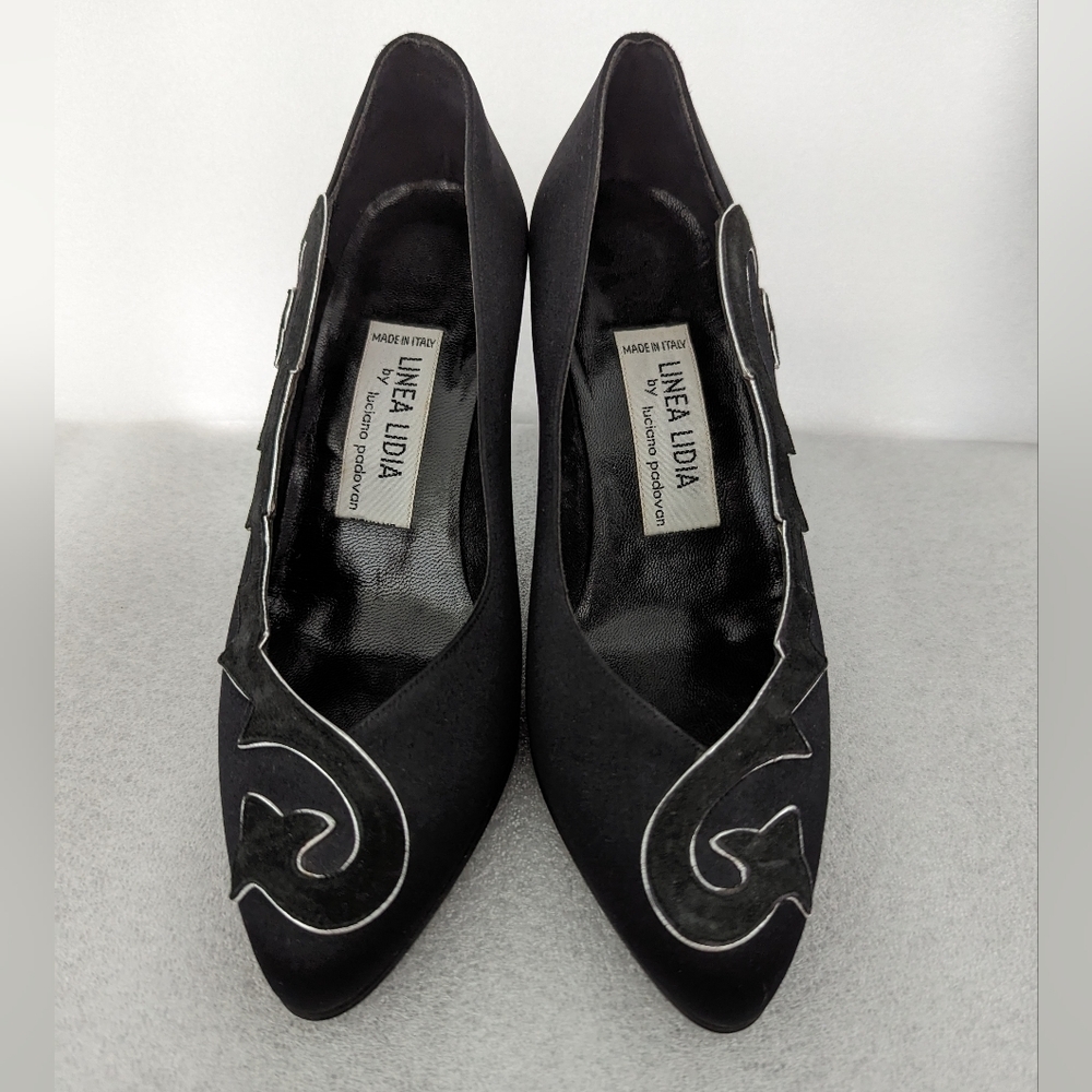 Vero Cuoio satin embroidery details heels for teens size 34 - Picture 3 of 10